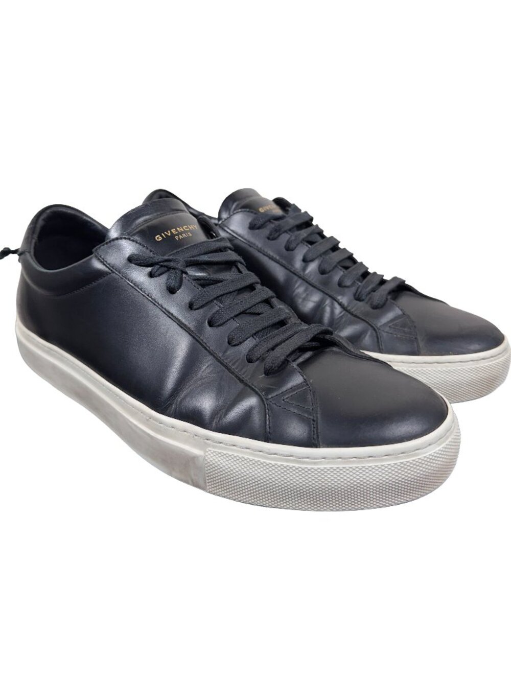 Givenchy Urban Street Low Top Black Leather Lace-up Sneakers men's EU42 / US 9